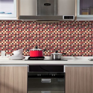 马赛克墙贴自粘厨房防油贴纸柜灶台用耐高温浴室洗手间防水瓷砖贴