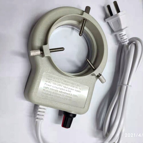 放大镜光源电子显微镜LED光源亮度可调环形灯架110V-220V显微镜灯