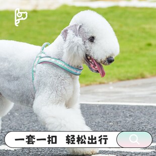 狗狗马鞍胸背带防爆冲小型犬泰迪宠物背心式牵引绳比熊柴犬遛狗绳