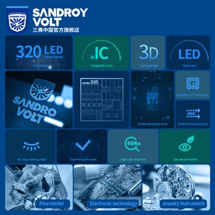 三弗无影工作台灯组合设计师绘画模型手办制作专用拍照补光夹子灯
