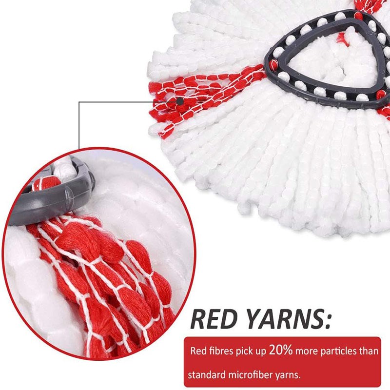 适用于微力达viledao-cedar非纯棉线旋转三角替换布吸水拖把头厚