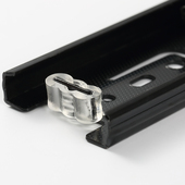 麦卡威4815加厚抽屉滑道高承重静音抽屉导轨家装 五金三节轨