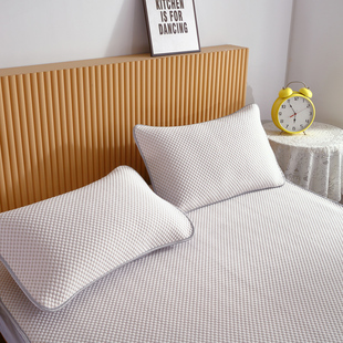 轻奢加厚冰豆凉席床笠床垫保护套床单床罩可水洗防滑席子三件套