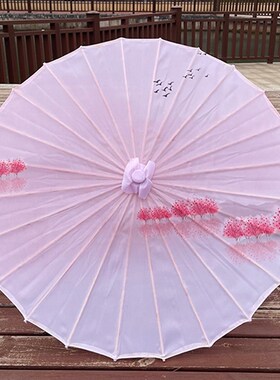 拾梦山水画油纸伞舞蹈演出场景布置吊顶装饰非遗纯手工制作汉服