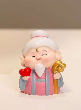 福星高照月老小神仙办公工位客厅玄关桌面装饰品卡通治愈系小摆件