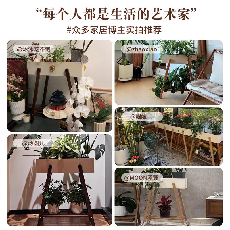 花架客厅落地日式花盆托架室内植物摆放置物架阳台绿萝盆栽花架子
