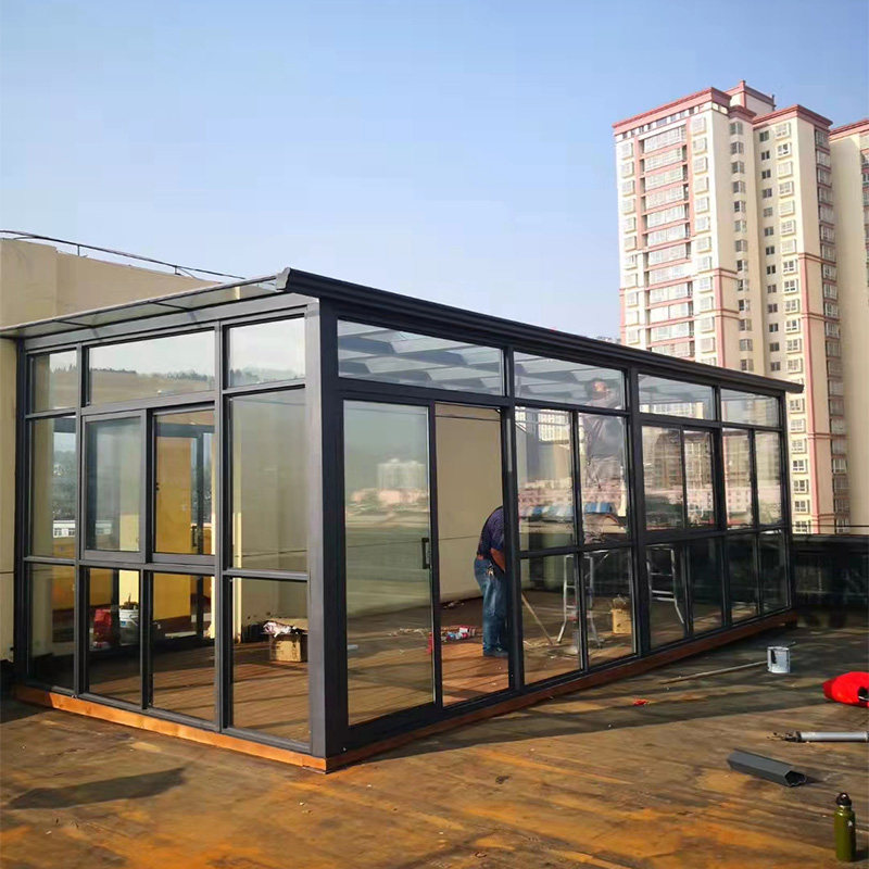 西安铝合金玻璃阳光房断桥铝门窗封阳台隔音窗钢结构阳光房定制