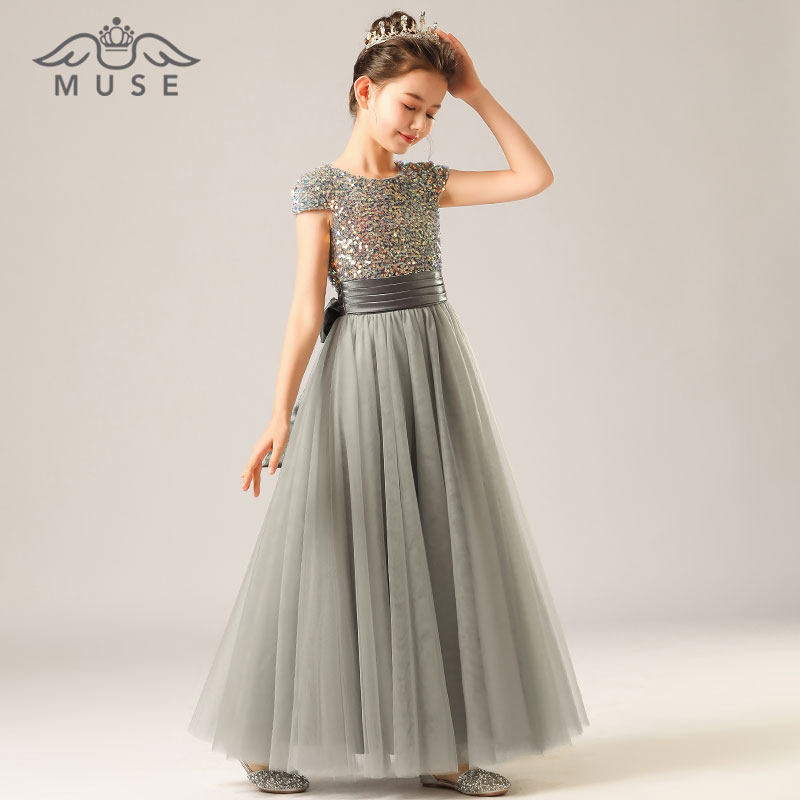 女童高端礼服儿童小提琴演奏礼服裙女孩生日钢琴演出服中大童主持