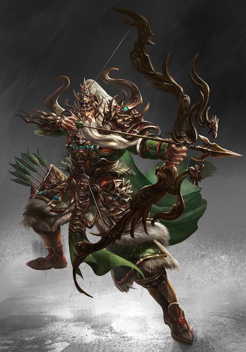 三国人物五虎上将关羽张飞赵云马超黄忠画像装饰丝绸卷轴挂画包邮