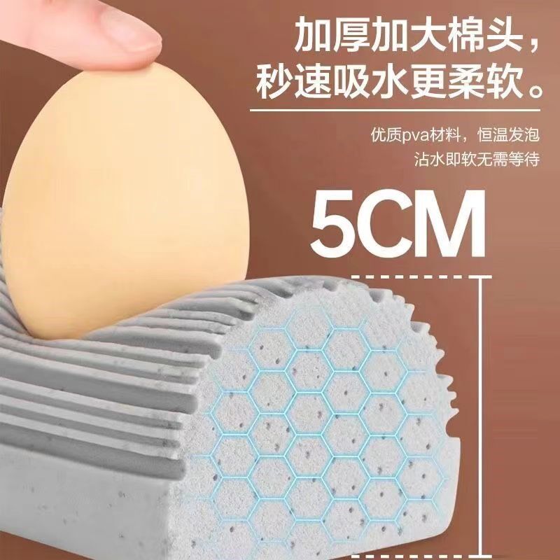 加大号对折胶棉拖把38cm挤水海绵拖加粗加长杆子清洁吸水胶拖家用