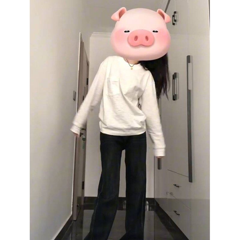 竹节纯棉白色长袖t恤女春秋冬宽松内搭打底衫显瘦百搭气质上衣春,女装/女士精品,大码半身裙,淘宝优惠券,粉丝福利购,淘宝优惠卷