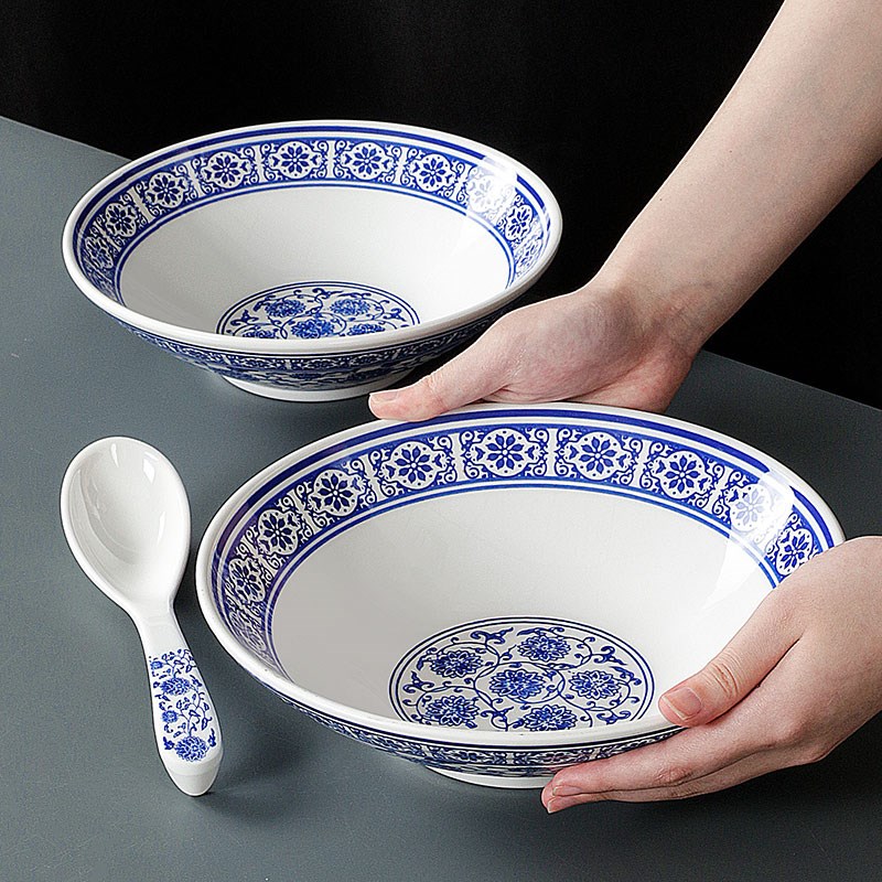 五毫餐具青花瓷密胺牛肉面碗汤碗汤粉汤面拉面大碗商用面馆专用碗