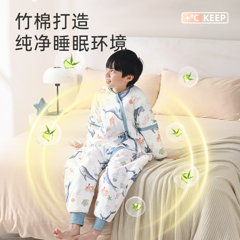 儿童睡袋春秋冬款薄款小孩恒温成人春秋季中大童分腿防踢被子神器