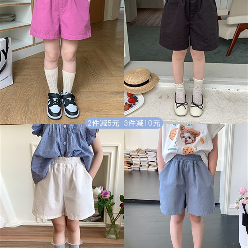 依依妈儿童时髦短裤女童夏装2023夏季新款洋气宝宝休闲裤宽松短裤