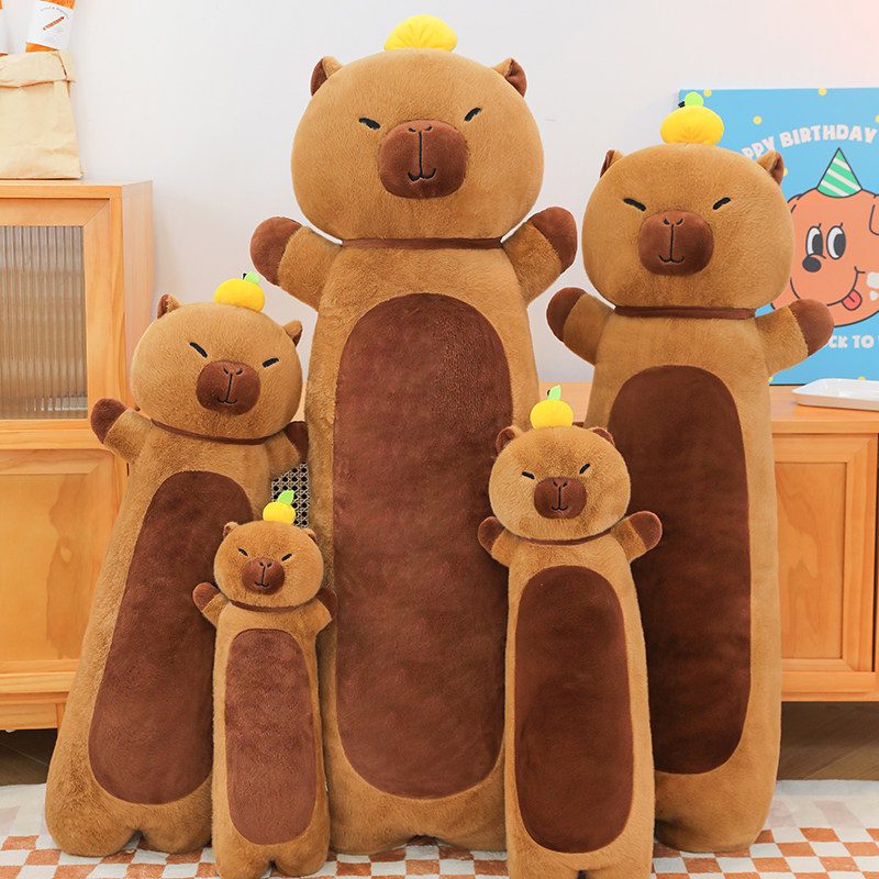 可爱长条抱枕水豚卡皮巴拉公仔侧睡夹腿水豚毛绒玩具丑萌礼物女生,玩具/童车/益智/积木/模型,毛绒/玩偶/公仔/布艺类玩具,淘宝优惠券,粉丝福利购,淘宝优惠卷