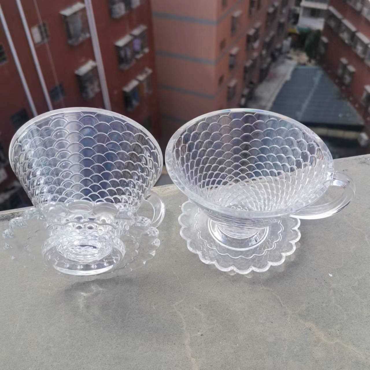 直销新款V60咖啡滤杯手冲咖啡过滤器滴漏式咖啡过滤杯锥形透明漏