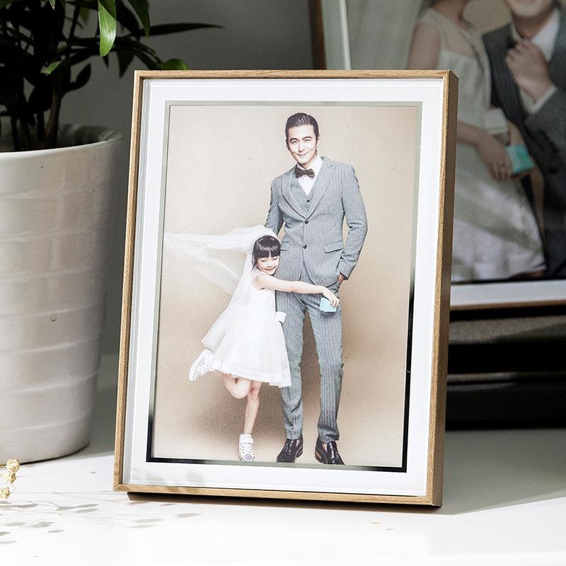 直销新款木质结婚儿童简易照片客厅卧室美式相框摆台摆件装饰现代