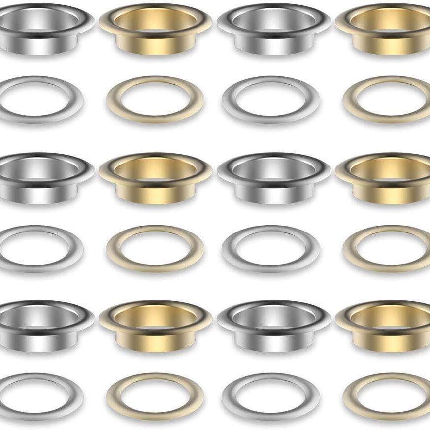 直销新款100套内径12mm2色气眼+3件安装工具金属铜多色鸡眼帐篷扣