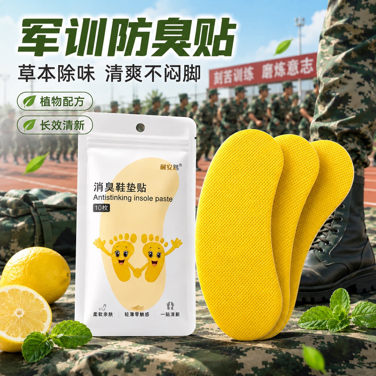 鞋子除臭贴脚臭神器篮球鞋防臭留香除异味巨臭吸汗鞋垫香薰片好物