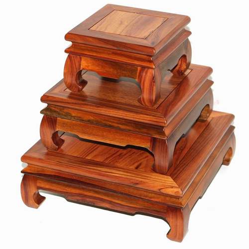 实木花盆摆件底座雕刻工艺品鱼缸花瓶佛像香炉奇石底座长方形托架