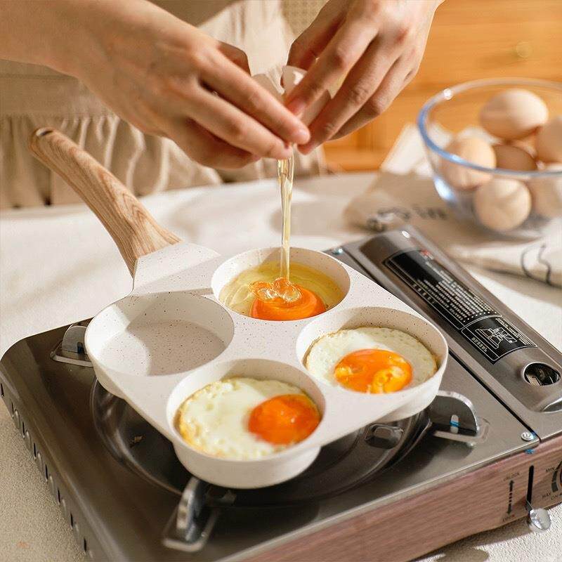 直销新款煎鸡蛋四4孔汉堡机煎蛋神器早餐锅小煎饼平底锅家用不粘