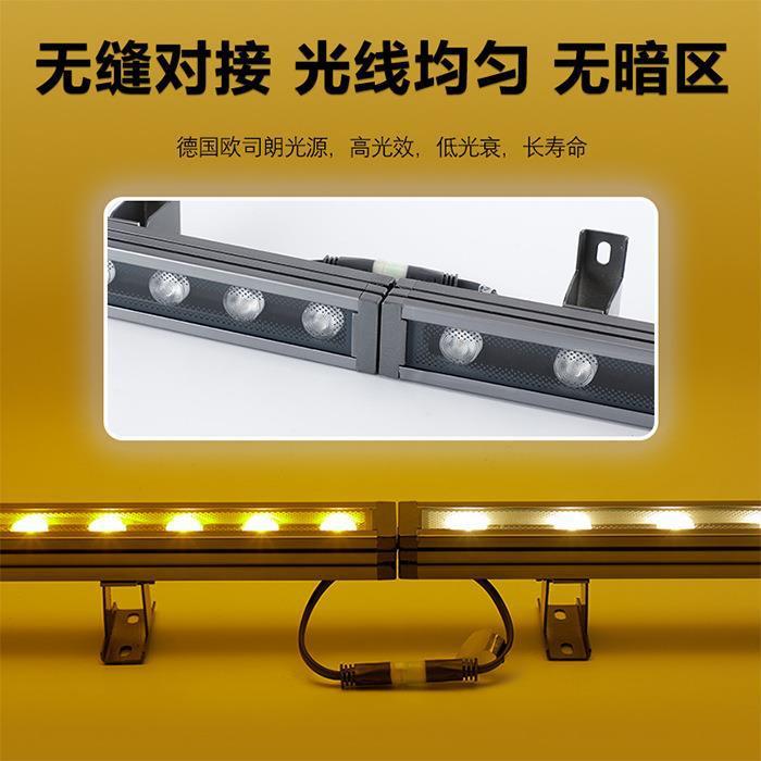 直销新款led洗墙灯投光灯酒店大楼外墙轮廓亮化外控七彩户外亮化