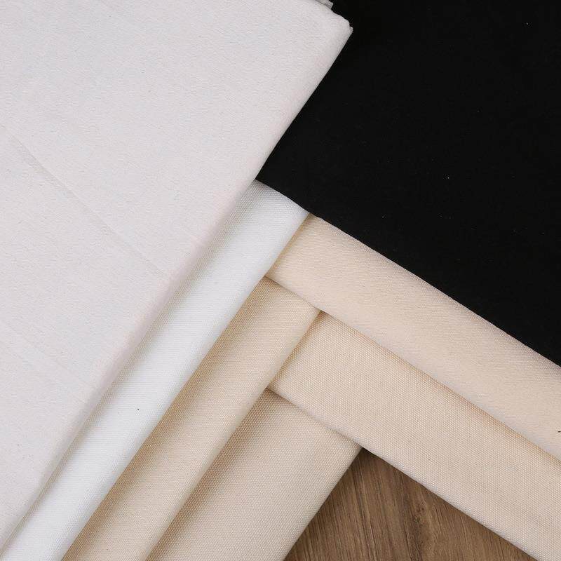 直销新款货源加厚坯布黑色漂白帆现代布料帆布包沙发靠枕收纳扎染