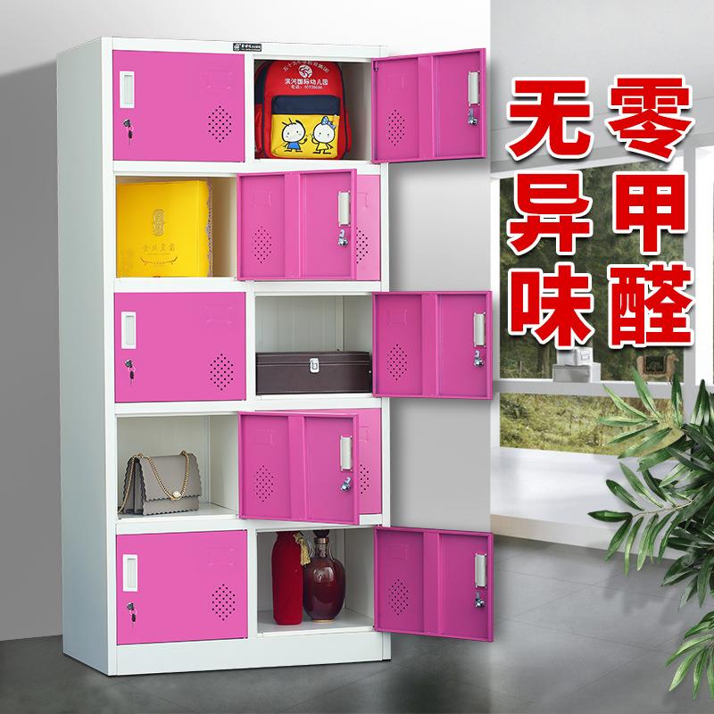 直销新款直销钢制彩色更衣柜多门员工储物柜带锁健身房瑜伽馆寄存