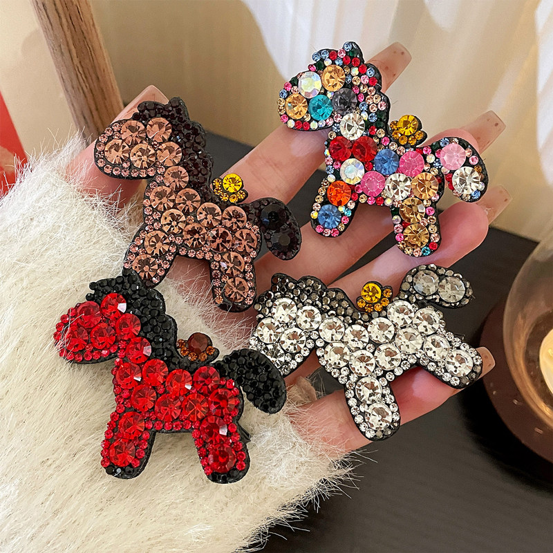 2026新款红色水钻小马发夹精致新年侧边刘海夹碎发鸭嘴夹发卡头饰,饰品/流行首饰/时尚饰品新,发饰,淘宝优惠券,粉丝福利购,淘宝优惠卷