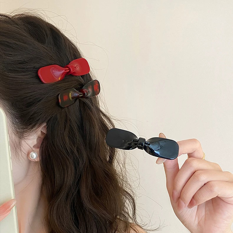 韩版醋酸蝴蝶结刘海发夹女