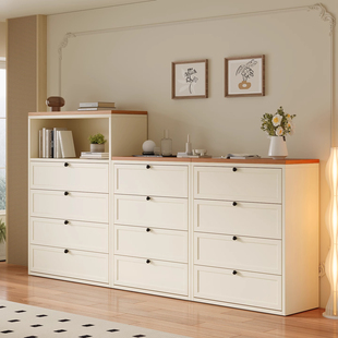 钢制简约风五斗柜家用客厅多层储物收纳柜床头床尾置物收纳柜边柜