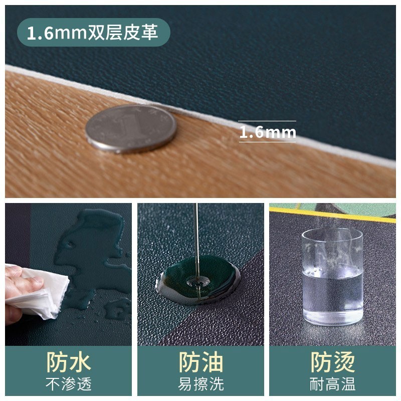 热销仿木纹桌垫新中式原木风红木桌子桌布饭桌垫皮革茶桌垫布防水