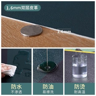 热销仿木纹桌垫新中式原木风红木桌子桌布饭桌垫皮革茶桌垫布防水