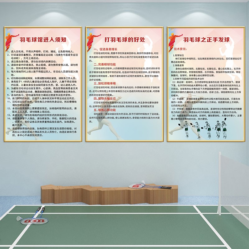 热销羽毛球馆装饰画海报李宗伟林丹名人墙贴纸体育馆主题文化墙挂