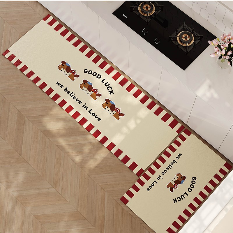 热销美式腊肠狗厨房地垫硅藻泥吸水吸油浴室防滑垫子高级感可定制