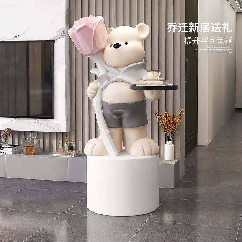 热销轻奢大气熊客厅落地摆件电视柜沙发旁边几装饰乔迁新居礼物