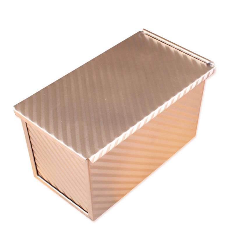 热销波纹吐司模具盒带盖烘焙工具家用450g克不沾土司烤箱烤面包模