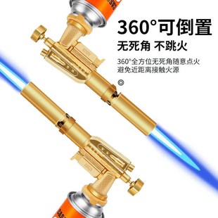 热销纯铜双电子喷火烤枪手持喷火器喷枪烧猪毛卡式点火器火焰枪喷