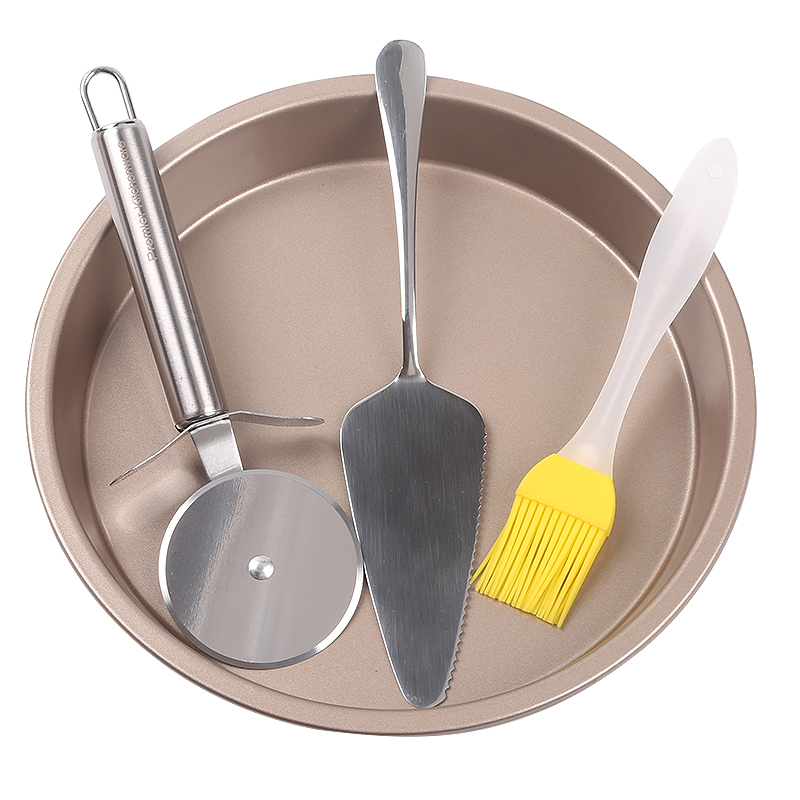 热销善焙家用不沾披萨盘套装烤箱烤盘8寸9寸pizza烤盘烘焙模具工