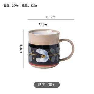 复古花边陶瓷手绘餐具套家用水果沙拉米饭碗牛排点心盘下午茶杯子