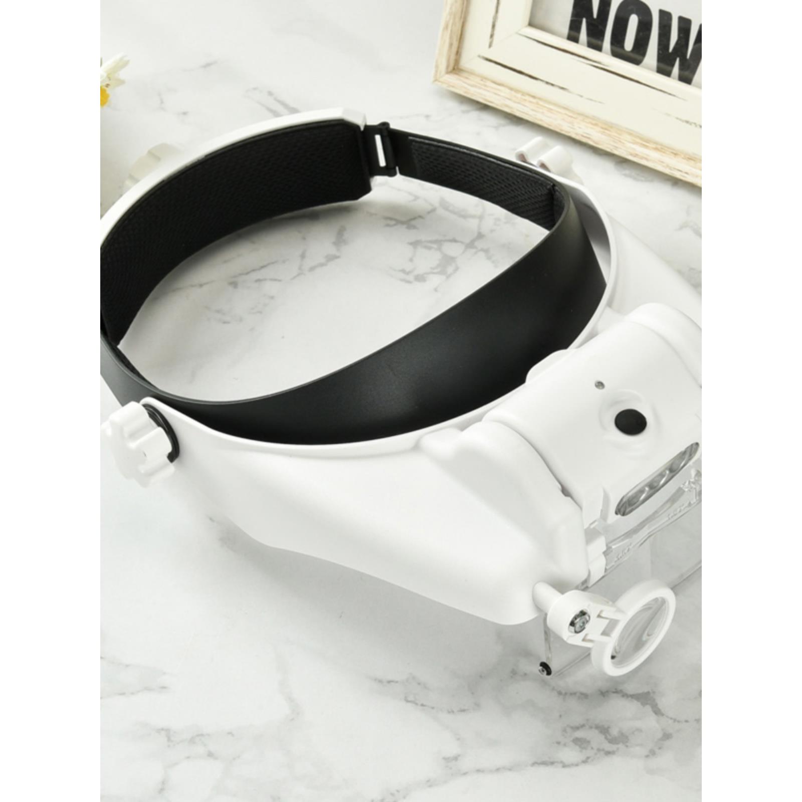 充电头戴式放大镜高清倍修表电路板维修带led灯看报眼镜式8个倍数