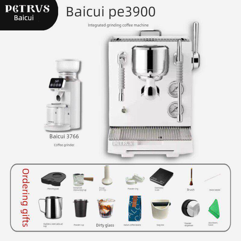 百翠Pe3900三炉半自动家用咖啡机商用浓缩意大利一体式起泡奶