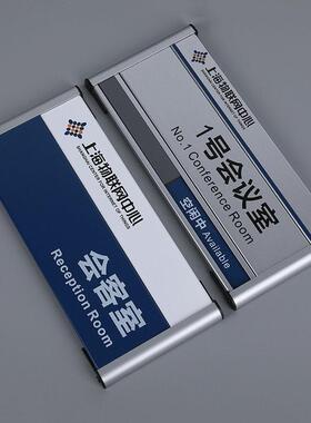 铝合金科室牌门牌定制公司办公室会议室门牌状态可切换烤漆标识牌