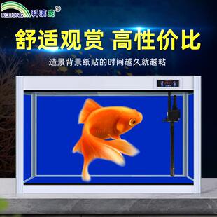 蓝色透光不透明防水造景装 直销新款 饰玻璃贴膜加厚鱼缸背景贴纸