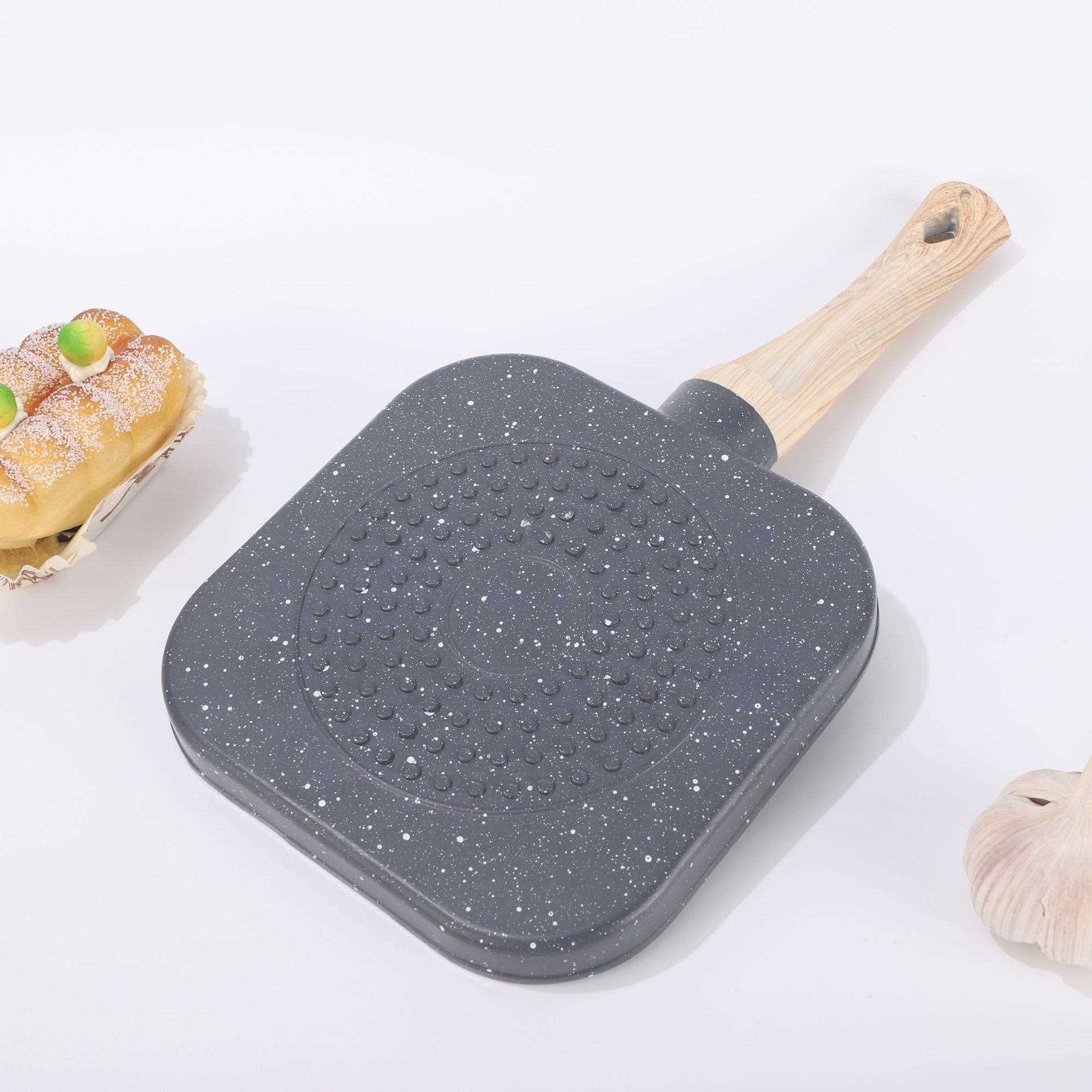 新款直销家用麦饭石四孔煎蛋平底锅不粘锅卡通模具早餐牛排铝合金