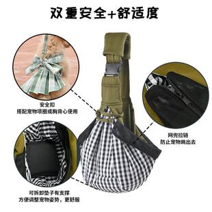 新款直销网兜便携透气宠物背包单肩斜挎带肩垫猫包外出狗狗宠物包