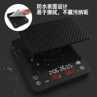 直销新款咖啡秤意式手冲智能流速咖啡电子秤粉水比跨境计时称重咖