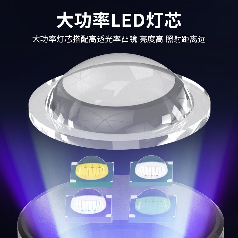夜钓灯激光炮钓鱼灯紫光灯台钓亮鱼灯大功率充电蓝光灯钓鱼灯