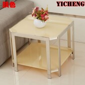 简约不锈钢茶几正方形创意小方几客厅移动角几边几