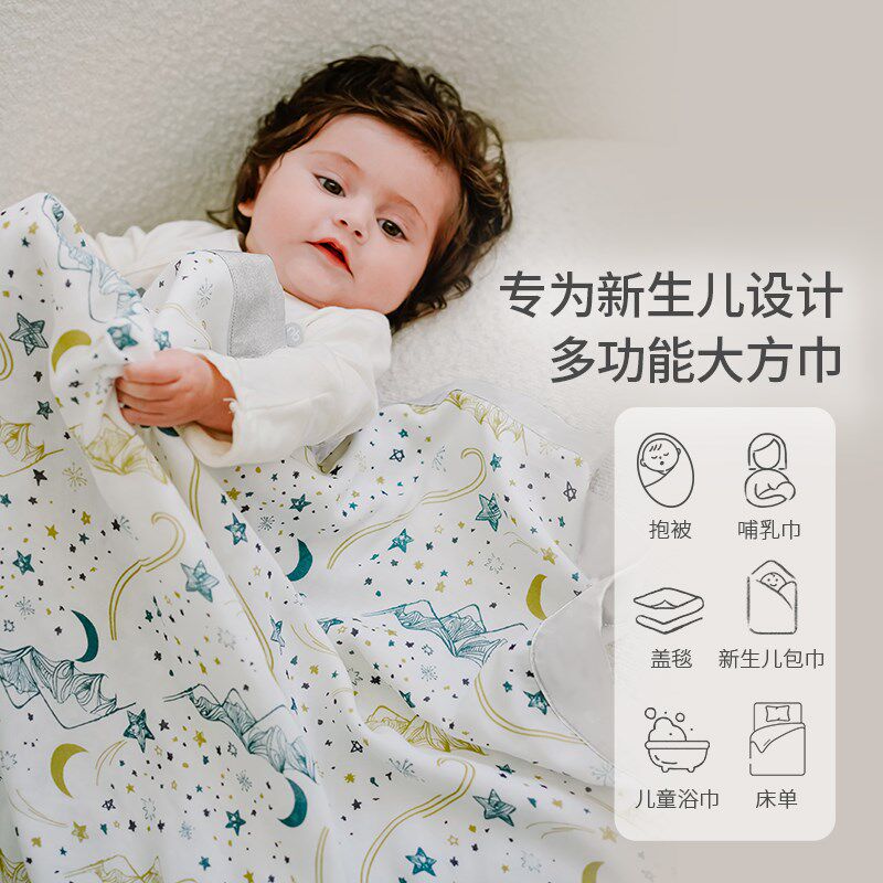 Nest Designs新生儿纱布包单包巾包被大方巾婴儿盖毯宝宝浴巾礼盒图片